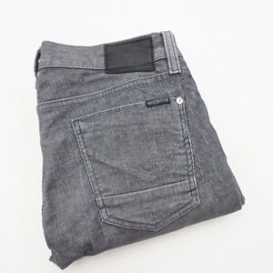 Hudson Jeans Mens 32x34 Corduroy Slim Straight Pants Charcoal Gray Cords Blake